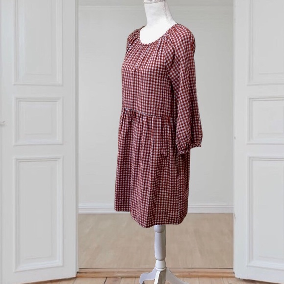Madewell Easy Gingham Seersucker Cotton Dress Size 8 - Picture 6 of 14